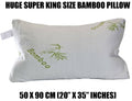 SUPER KING Bamboo Shredded Memory Foam Cool Cuddle Cloud Pillow Large OL12