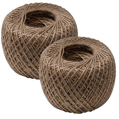 2 x Natural Garden String Jute Twine Ball Rope Roll Plant Ties Line 250mm P11