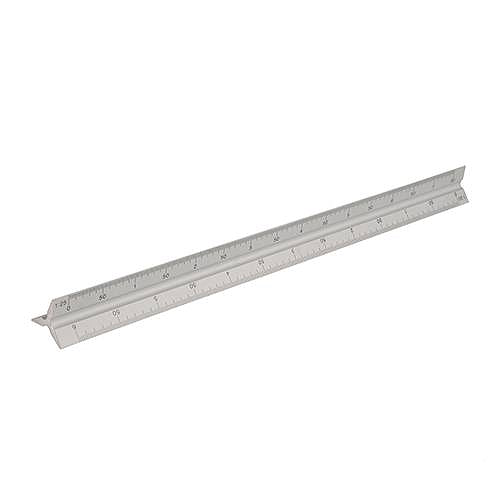 BRAND NEW ALUMINIUM SCALE TRI RULE RULER METRIC 300 MM HAND TOOL MEASURING P110