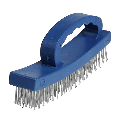 BRAND NEW D-HANDLE WIRE BRUSH 4 ROW METAL CLEANING CLEANER HAND TOOL P124