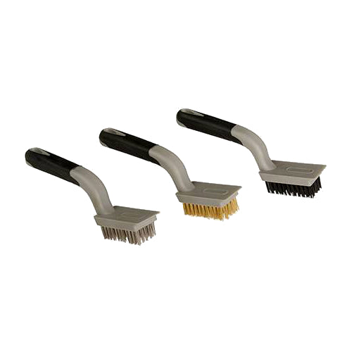 BRAND NEW MEDIUM WIRE BRUSH SET 3PCE 5 ROW CLEANING HAND TOOLS 190 MM P156