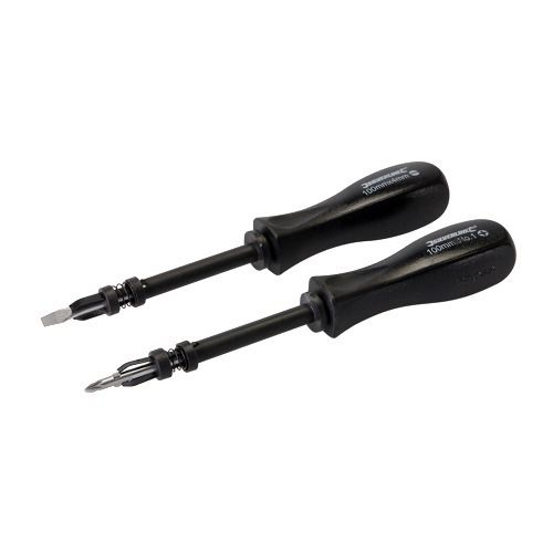 SCREW-HOLDING MECHANICS SCREWDRIVER SET 2PCE HAND TOOLS SLOTTED PZD DIY P220