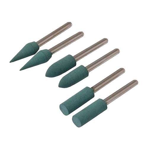 BRAND NEW RUBBER POLISHING TIPS SET 6PCE 3.1 DIA MANDEL ROTARY TOOLS DIY P260