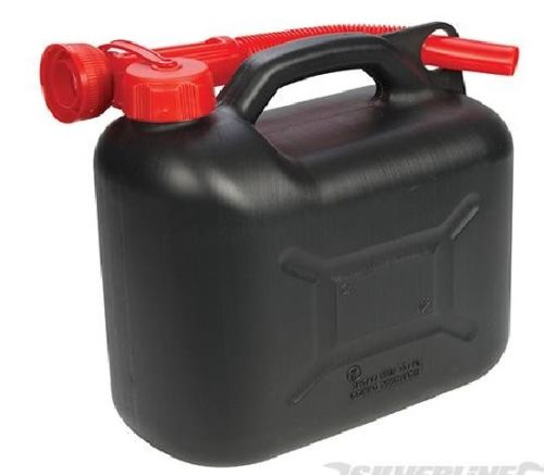 BRAND NEW PLASTIC FUEL CAN 5 LTR PETROL INCLUDES SPOUT AUTOMOTIVE TOOLS P291