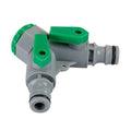 2-WAY TAP CONNECTOR 3/4" BSP TO 1/2" MALE SHUT OFF VALVES GARDEN HOSE P309