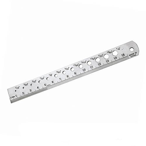 BRAND NEW STEEL RULE & DRILL GUIDE STAINLESS 150 MM METRIC & IMPERIAL RULER P38