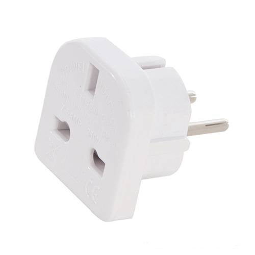 BRAND NEW UK TO EU TRAVEL ADAPTOR 2 PIN 220 - 240 V CONVERT CONVERTER P39