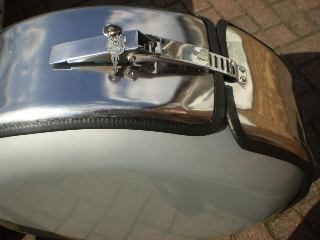 Chrome Stainless Steel Metal ring tyre tire 4x4 rear spare wheel cover wheelcover with lock and keys 