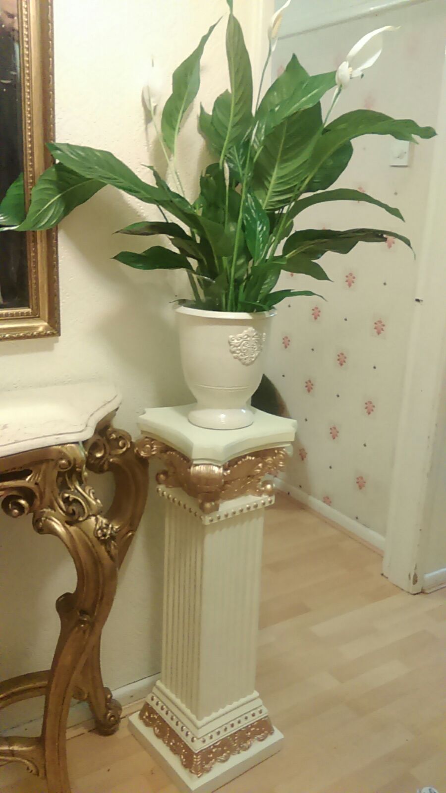 Large Decorative Flower plant pot stand Pedestal victorian chic Entrance Posch