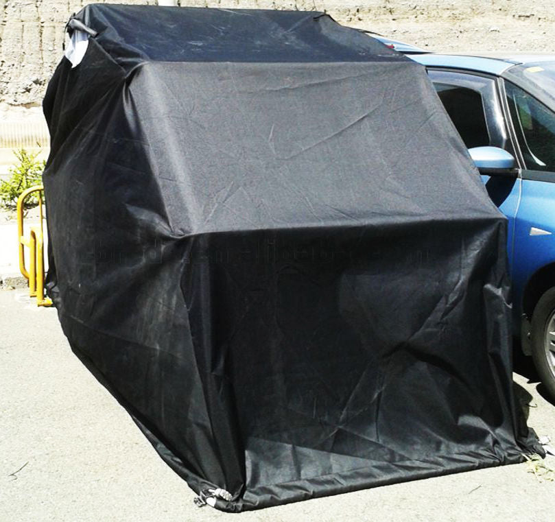 OUTSIDE MOTOR  BIKE BARN MOTORCYCLE STORAGE DRIVEWAY MOTORBIKE SHELTER GARAGE SHED
