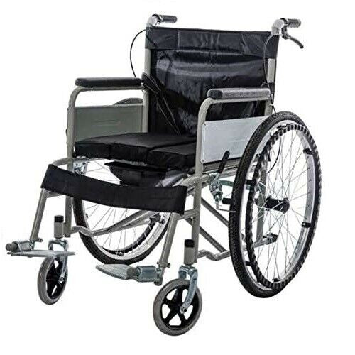 Lightweight Self Propelled Wheelchair Heavy Duty Folding Commode Padded Chair