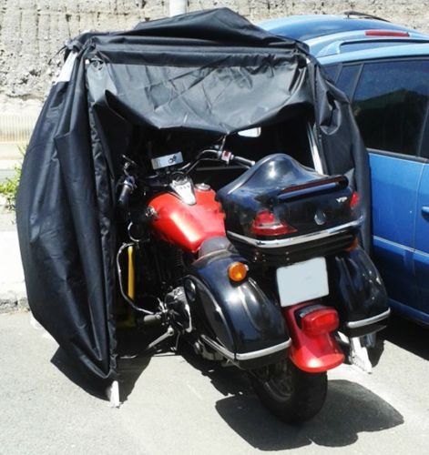 OUTSIDE MOTOR  BIKE BARN MOTORCYCLE STORAGE DRIVEWAY MOTORBIKE SHELTER GARAGE SHED
