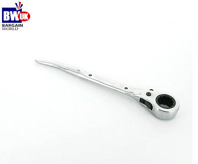 23mm Steel Podger Deep Socket Ratchet Heavy Duty Scaffold Spanner Hex Flat -S2