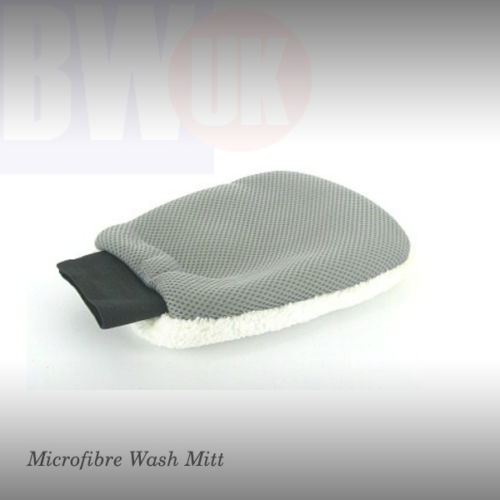 Microfibre flannel car wash mitt Window cleaning polishing mit washable S26