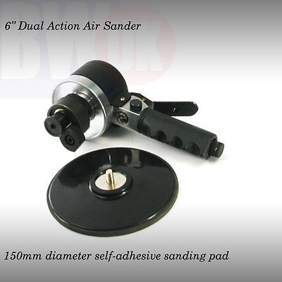 6" Orbital Hand Air Sander Double Random Palm Vacuum + 150mm sanding Pad (S40)