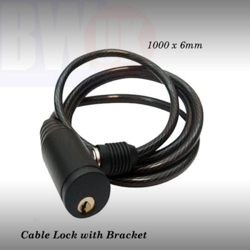 BIKE CABLE LOCK BICYCLE MOUNTAIN CYCLE SPIRAL TIE BRACKET WITH KEY STRONG S49