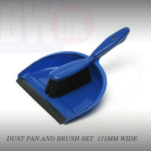 NEW DUST PAN DUSTPAN AND BRUSH SET FLAT SWEEPER DUSTER NYLON BRISTLE BROOM S67