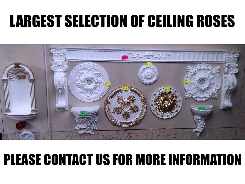 85CM LARGE Ceiling Rose Beautiful White Ornate Home Decor Medallion HUGE CR7-XL