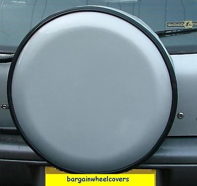 Semi Rigid Plastic Hard SILVER Wheel cover rear spare tyre wheelcover to fit all 4x4 and caravans
