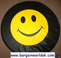 Smiley Yellow Face Chat internet Wheel cover rear spare tyre wheelcover to fit all 4x4 and caravans