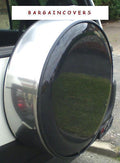 Chrome Stainless Steel Metal ring tyre tire 4x4 rear spare wheel cover wheelcover with lock and keys 
