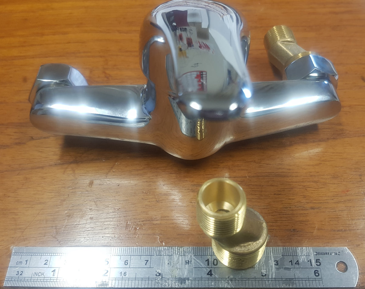 BIDET TOILET BATH MIXER TAP WITH SHOWER HAND HELD SPRAY PIPE DOUCHE CHROME -T14