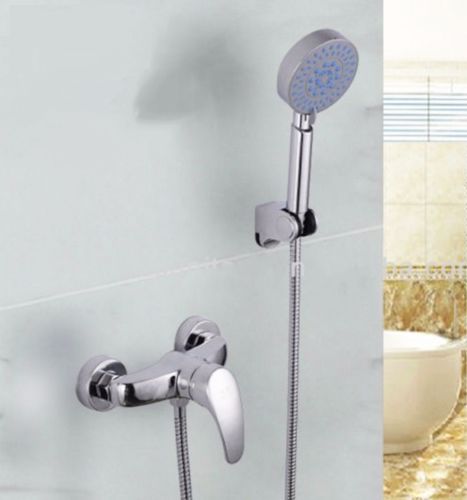 Modern Chrome Mixer Tap Hand Held 5 Function Shower Head Bathroom Taps TAP16