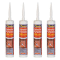 4 Everbuild General Multi Purpose Silicone sealant waterproof 310ml Tube TB-EVE T25