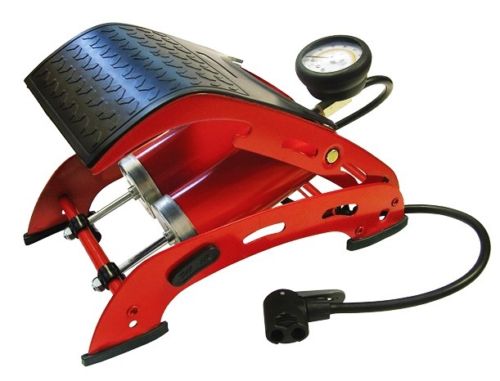 Faithful Double Cylinder Foot Pump Rapid Twin Tyre Inflation Steel Frame T29