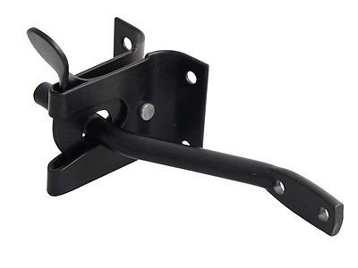 FORGE AUTO GATE GARDEN LATCH CATCH WITH STRIKER BLACK POWDER COATED T38