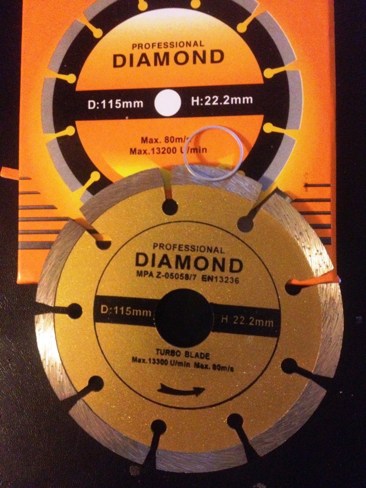 115mm Diamond CUTTING WHEEL disc turbo blade 22.2mm cutting 7mm Segment New- T4