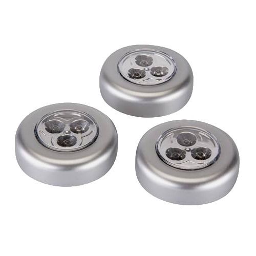 BRAND NEW 3 LED TOUCH LIGHTS 3PK HAND TOOLS LAMP TORCH LIGHT ADHESIVE BACK U290