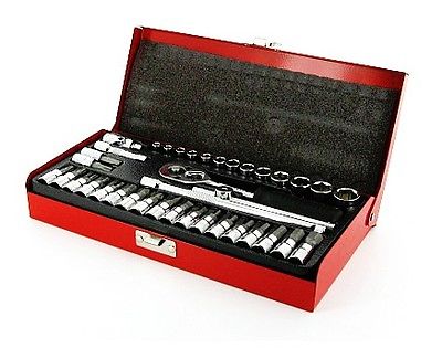 1/4 Drive Metric Socket Wrench Set 1/4" 38pce Mechanical Engineering Tool U34