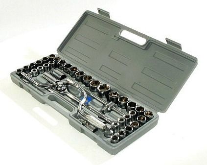 High Quality 42 Piece Socket Set 1/2" Metric Ratchet plug AF 42 Tool Kit Set U40