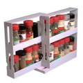 SPICE BOTTLES SWIVEL STORE KITCHEN SHELF TIDY HOLDER TRAY CABINET ORGANIZER U65