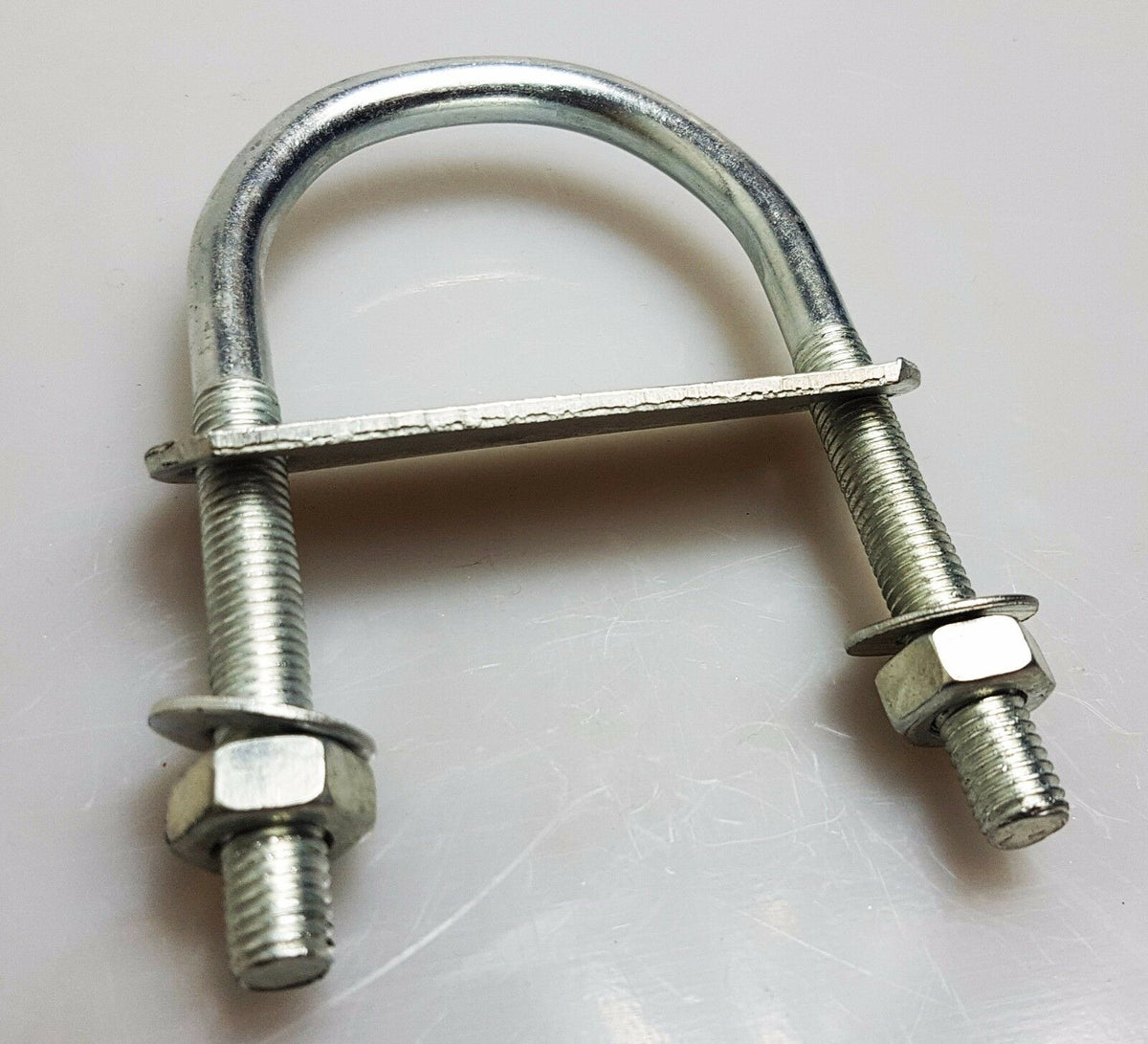 1x Oval Round U-Bolts Brackets Boat Trailer 120x90x10mm M10 Nut Plate UBR-120B