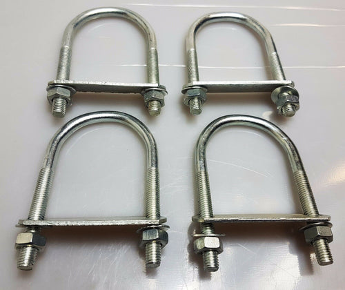 4x Oval Round U-Bolts Brackets Boat Trailer 120x60x10mm M10 Nut Plate UBR-120A