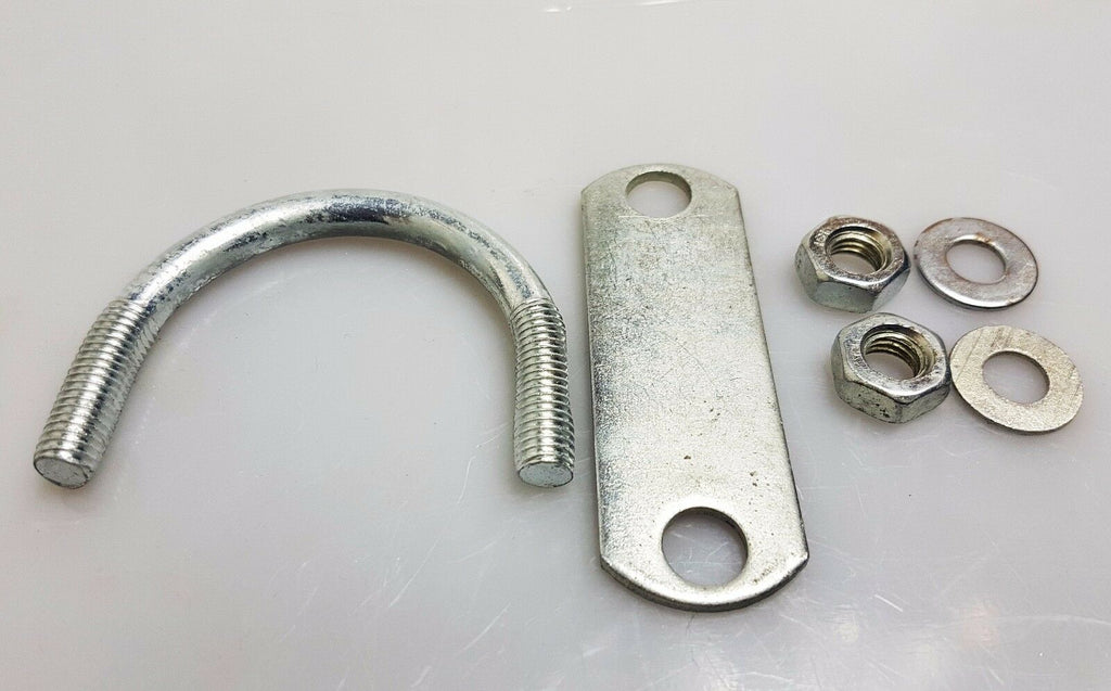 1x Steel Oval Round U-Bolts Brackets Boat Trailer 60x60x10mm M10 Nut Plate UBR-60A