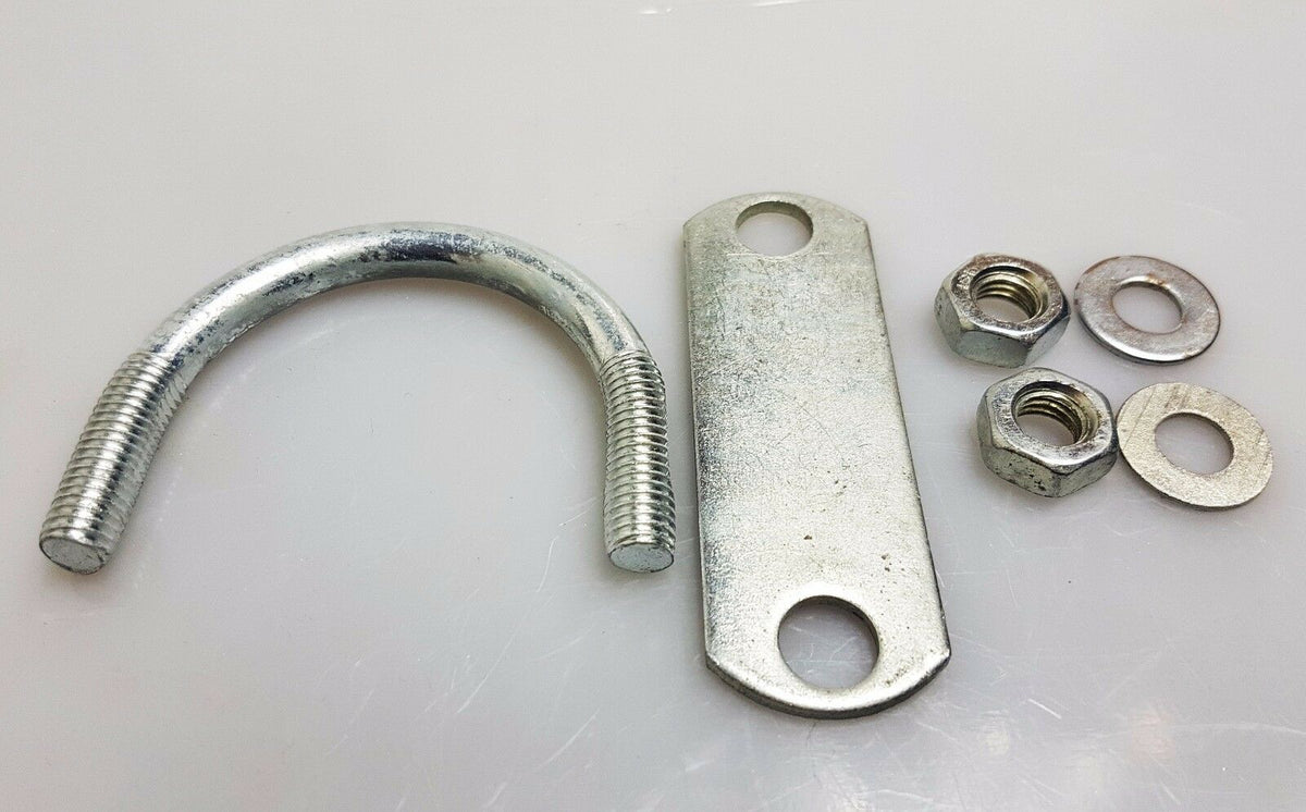 1x Steel Oval Round U-Bolts Brackets Boat Trailer 60x60x10mm M10 Nut Plate UBR-60A
