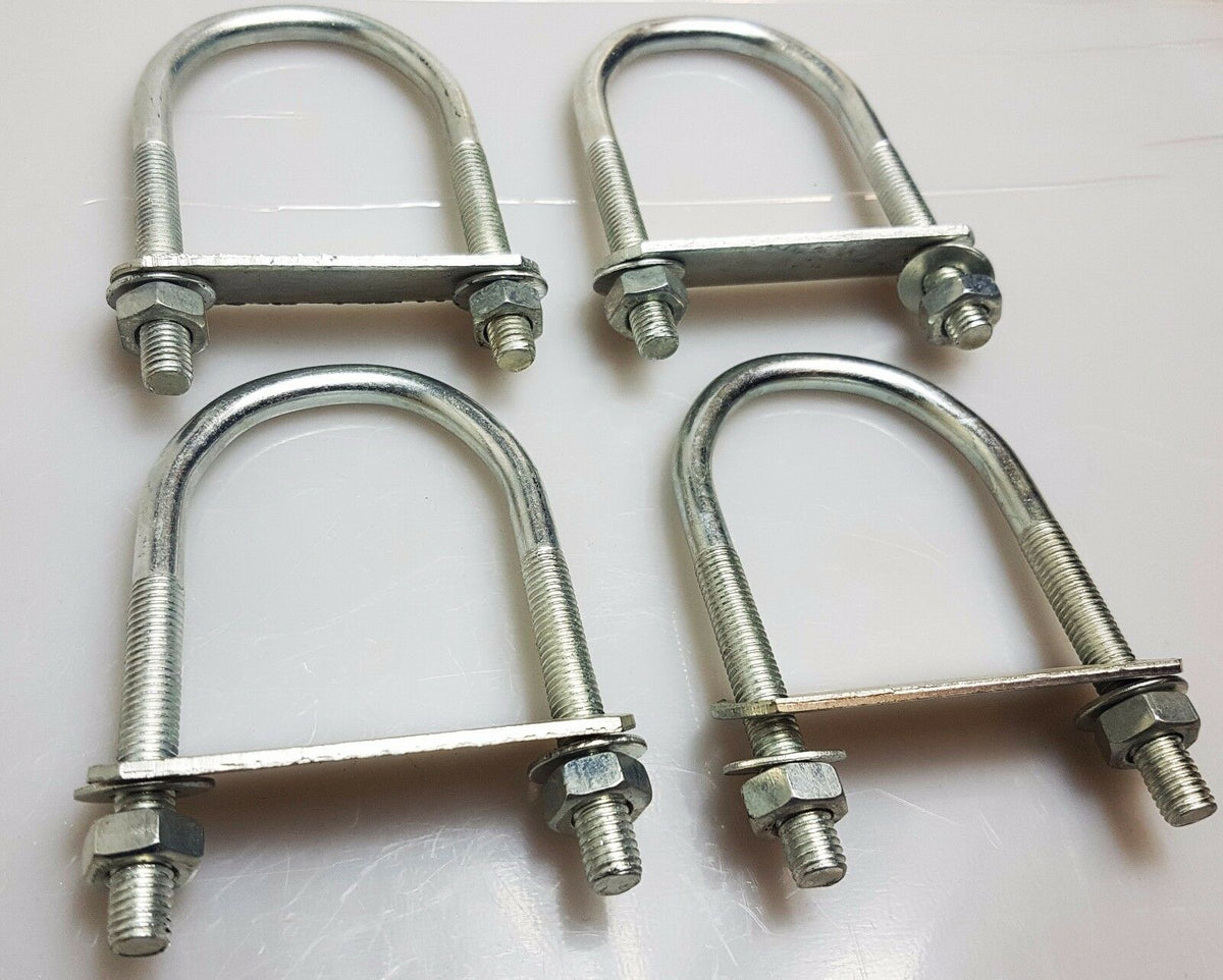 4xOval Round U-Bolts Brackets Boat Trailer 90x60x10mm M10 Nut Plate UBR-90A
