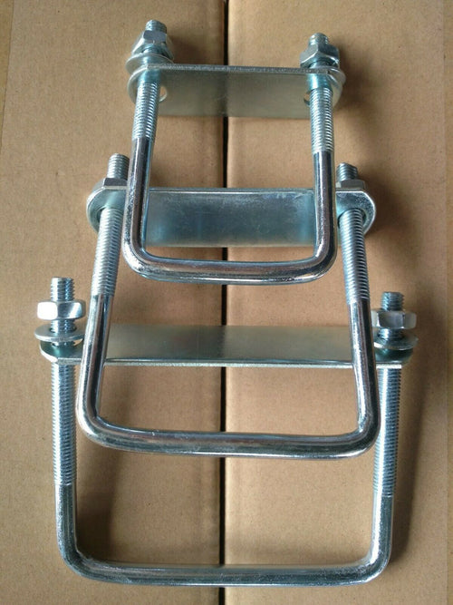 4 U bolts Bolt Brackets plate steps ladder van roof hook 120w x60x10 mm UBS-120A