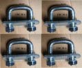 4 x square U-bolt u bolts Brackets Boat trailer 30x50x10mm Nuts & Plate UBS-30A