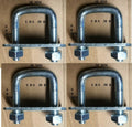 4 x square U-bolt u bolts Brackets Boat trailer 30x60x10mm Nuts & Plate UBS-30B