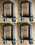 4 x square U-bolt u bolts Brackets DIY 30x120x10mm Nuts & Plate UBS-30C
