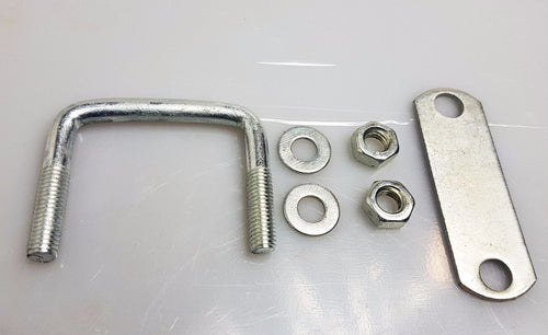 1 x Steel Square U-bolt Brackets Boat Trailer 60x60x10mm M10 Nuts UBS-60A