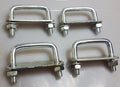 4 x Steel Square U-bolt Brackets Boat Trailer 60x60x10mm M10 Nuts Plate UBS-60A