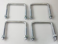 4x ROOF BOX SQUARE U BOLTS STEEL LARGE 90 x 60 X 10mm M10 4X4 VANS STEPS UBS-90A
