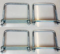 4 x square U-bolt Brackets for Boat trailer 120x120x10mm Nuts & Plate UBS-120C