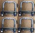 4 x Steel Square U-Bolts Brackets Boat Trailer 60x90x10mm M10 Nut & Plate UBS-60B