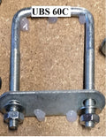 1x U bolts plate steps ladder van roof brackets hook 60x120x10 mm UBS-60C
